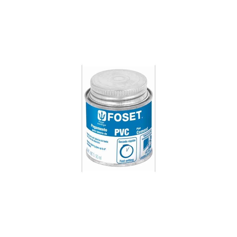 PEGAMENTO PARA PVC EN LATA 90ML FOSET PPVC-90