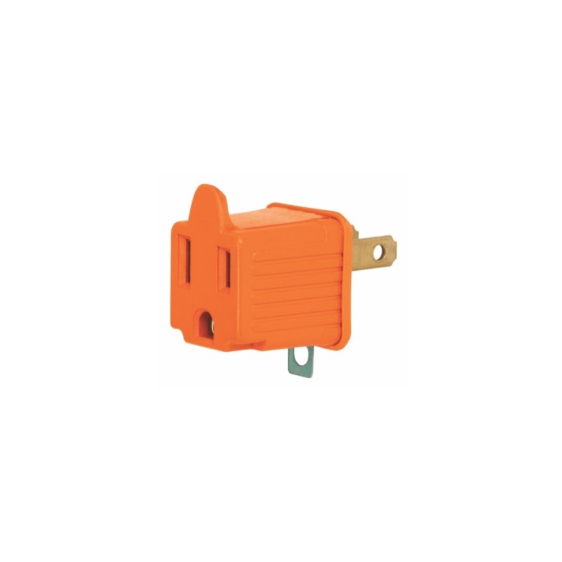 ADAPTADOR 3 A 2 NARANJA VOLTECH AD-32N