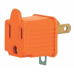 ADAPTADOR 3 A 2 NARANJA VOLTECH AD-32N
