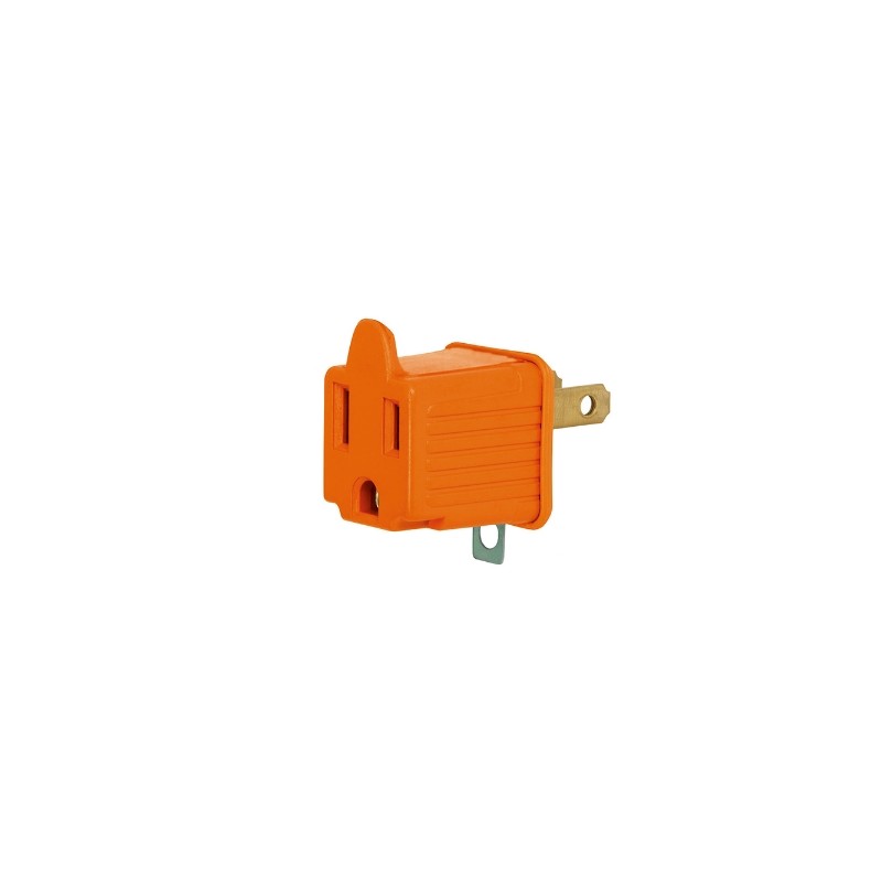 ADAPTADOR 3 A 2 NARANJA A GRANEL VOLTECHVAD-32N-G