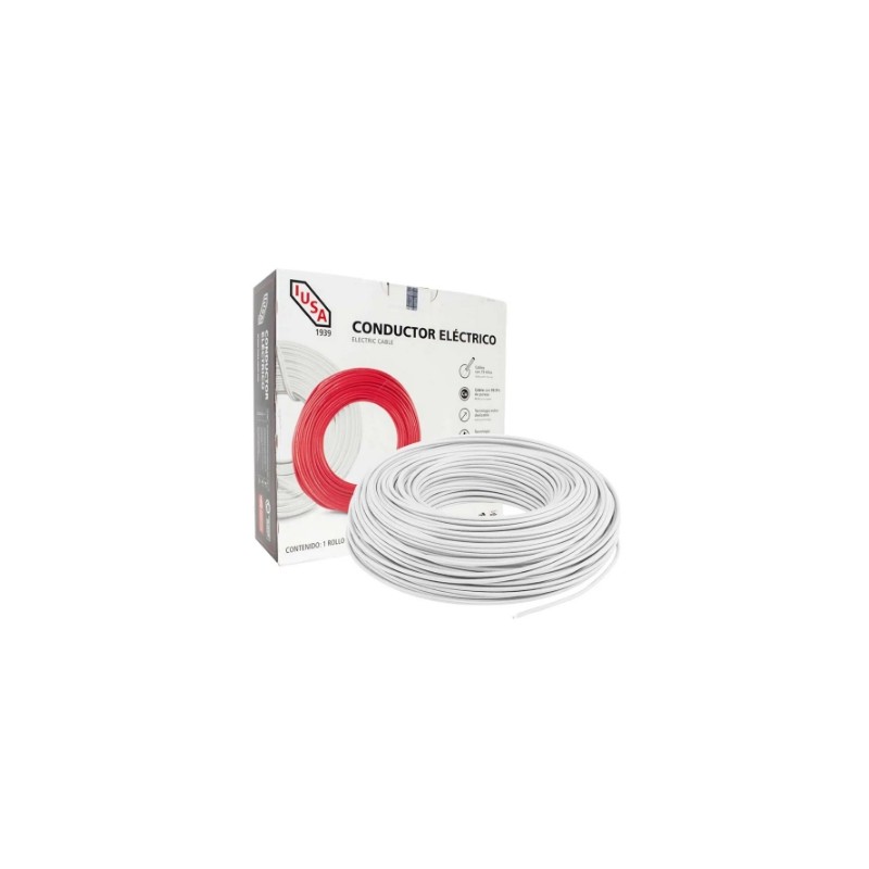 CABLE 12 DE 100 M BLANCO EN CAJA IUSA 375123 | Ferretería Refugio