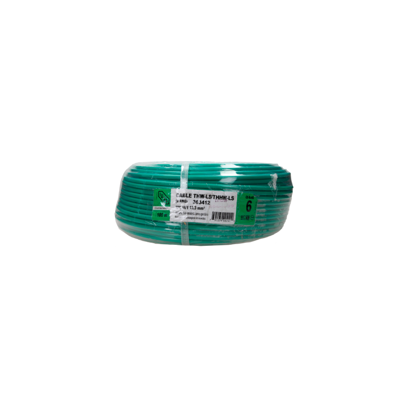 CABLE 6 DE 100 M VERDE IUSA 363412