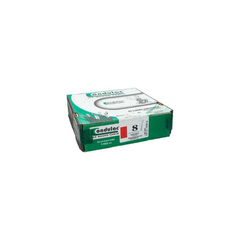 CABLE 8 DE 100 M ROJO CONDULAC