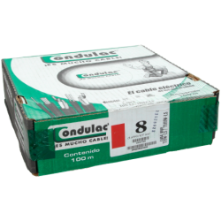 CABLE 8 DE 100 M ROJO CONDULAC