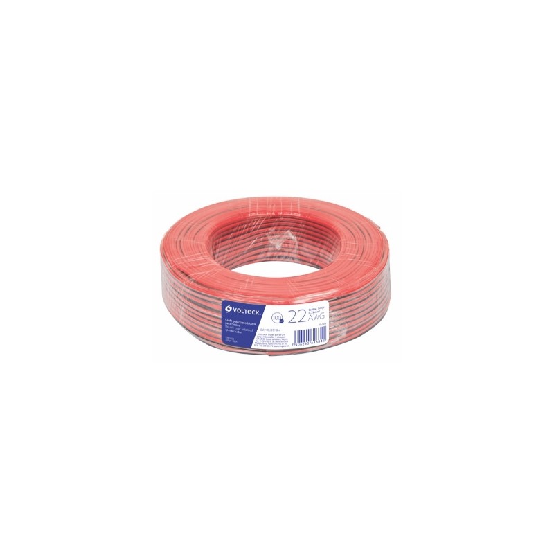 CABLE PARA BOCINA 22AWG BICOLOR 100MTS VOLTECH CABO-22B