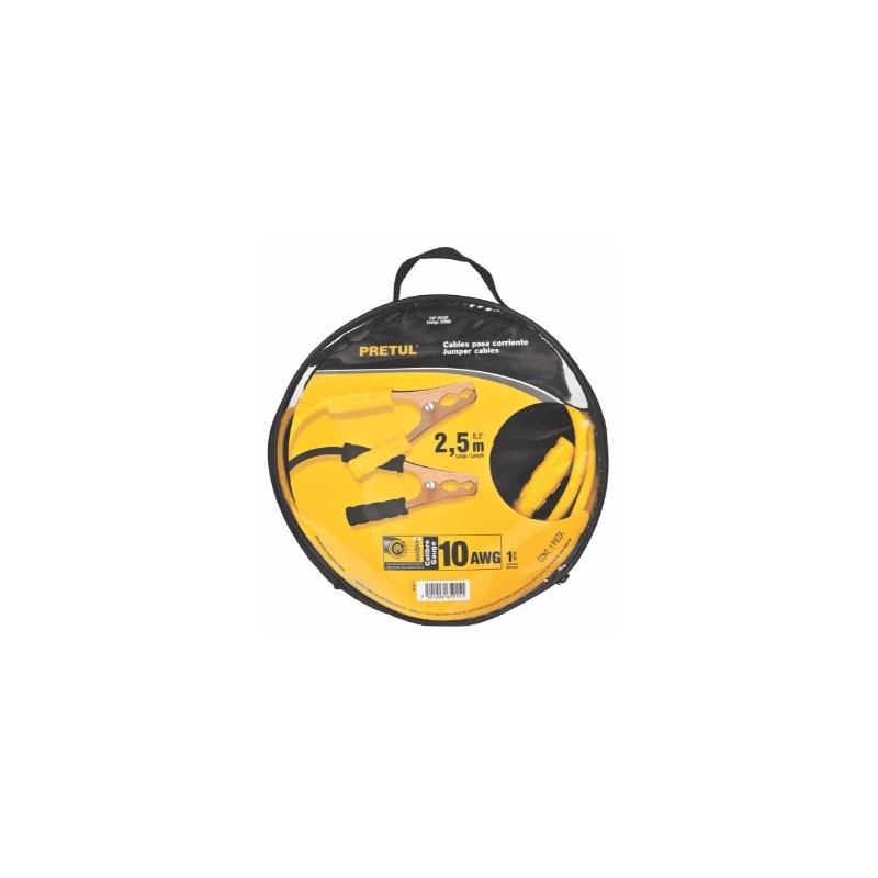 CABLES PASA CORRIENTE 25 M CALIBRE 10 AWG PRETUL CAP-2510P