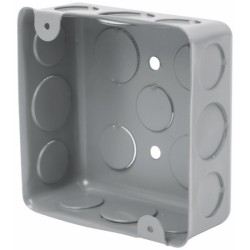 CAJA DE ACERO CUADRADA 4X4 PULG ECONOMICA VOLTECH CCH-4X4E