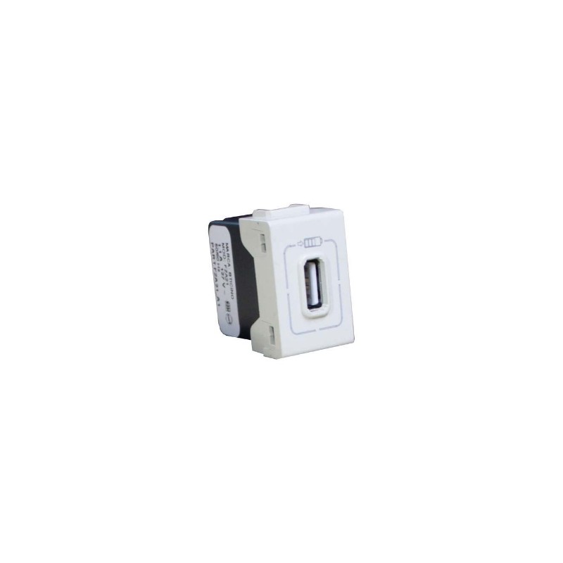 CARGADOR USB COLOR MARFIL, 1 MODULO FORZA FZA21M