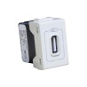 CARGADOR USB COLOR MARFIL, 1 MODULO FORZA FZA21M