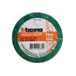 CINTA DE AISLAR COLOR VERDE 19MM X 10M BTICINO LDF10VD