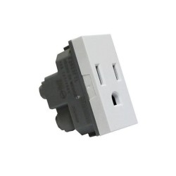 CONTACTO BLANCO POLARIZADO Y ATERRIZADO CON PROTECCION INFANTIL MODUS PRO E2023PTL