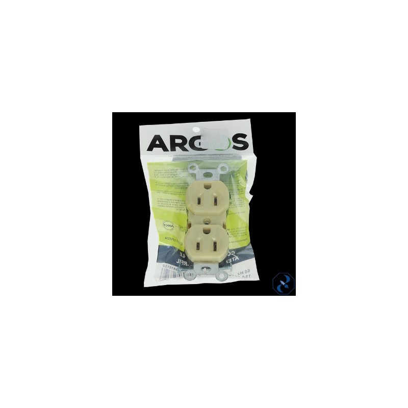 CONTACTO DOBLE MARFIL OCULTO ATERRIZADO ARGOS 8810150
