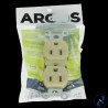 CONTACTO DOBLE MARFIL OCULTO ATERRIZADO ARGOS 8810150