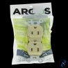 CONTACTO DOBLE MARFIL OCULTO ATERRIZADO ARGOS 8810150