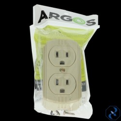 CONTACTO DOBLE MARFIL SOBREPONER ATERRIZADO ARGOS 8810250