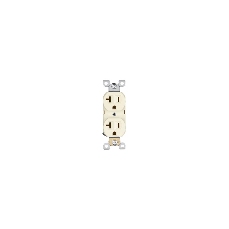 CONTACTO DUPLEX 2 POLOS 3 HILOS MARFIL LININEA STANDARD VOLTECK CODO-MS