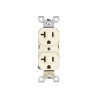 CONTACTO DUPLEX 2 POLOS 3 HILOS MARFIL LININEA STANDARD VOLTECK CODO-MS