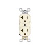 CONTACTO DUPLEX 2 POLOS 3 HILOS MARFIL LININEA STANDARD VOLTECK CODO-MS