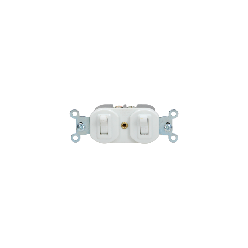 D 1 APAGADOR DOBLE BLANCO PARA PLACA SOLARIS 004-BC