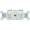 D 1 APAGADOR DOBLE BLANCO PARA PLACA SOLARIS 004-BC