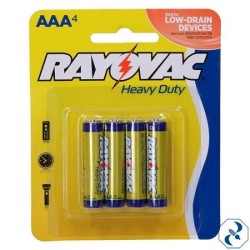 D 1 BLISTER DE 4 PILAS AAA HEAVY DUTY RAYOVAC 3AAA-4