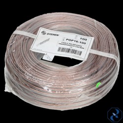 D 1 CABLE PARA BOCINA POLARIZADO TRANSPARENTE AWG16 STEREN POP16-100