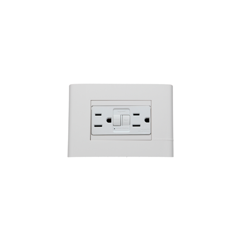 D 1 CONATCTO DUPLEX POLARIZADO Y ATERRIZADO C/AUTOPROTECCION Y PROT. INFANTIL BLANCO E6028GFG6PTL