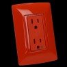 D 1 CONTACTO DUPLEX 3 MOD 2P+T CON ICFT 15A 125V C/PLACA NARANJA BTICINO MX QZ4028IGN