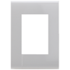 D 1 PLACA DE 3 U CON CHSASIS DE RESINA BLANCO CON LATERALES COLOR MOKA MODUS PRO E5N3MKPTL