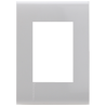D 1 PLACA DE 3 U CON CHSASIS DE RESINA BLANCO CON LATERALES COLOR MOKA MODUS PRO E5N3MKPTL