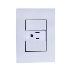 D 1 PLACA LUNA CON UN CONTACTO 2P+T C/PROTECCION INFANTIL E2023PTLAL