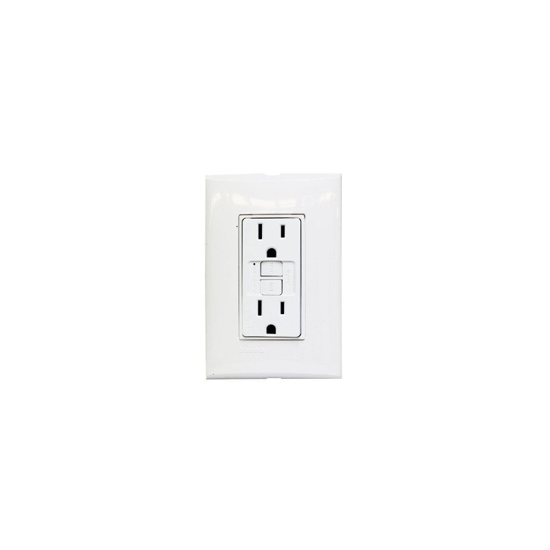 D 10 PLACA CON UN CONTACTO DUPLEX 2P+T ICFT CON AUTOPRUEBA Y PROTECCION INFANTIL FZA68GF