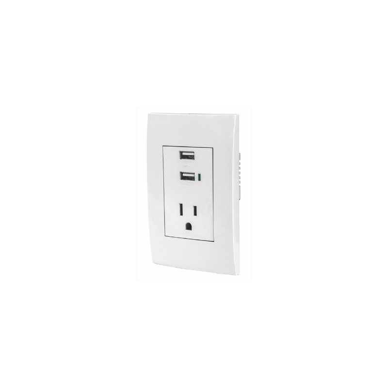 D 3 MODULO CARGADOR CON PUERTO USB BLANCO VOLTECH C