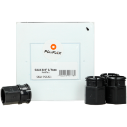 D 60 CAJA 3/4 NEGRA CON TAPA POLIFLEX KP-CATA34-60