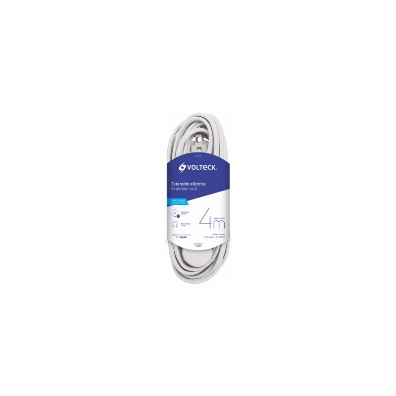 EXTENSION ELECTRICA DOMESTICA 4 M BLANCA VOLTECH ED-4B