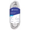 EXTENSION ELECTRICA DOMESTICA 4 M BLANCA VOLTECH ED-4B