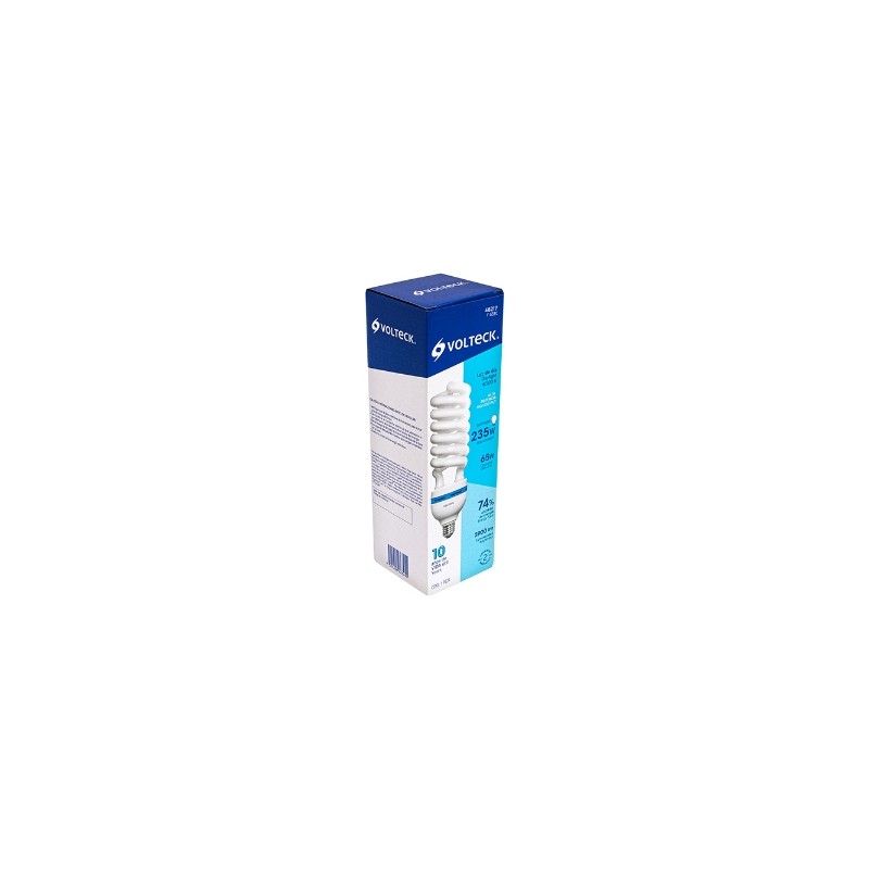 FOCO 65 W ESPIRAL ALTA POTENCIA EN CAJA VOLTECH F-65EC