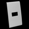 PLACA 1 U CON CHASIS DE RESINA COLOR BLANCO MODUS RESTYLE E5N1BNR