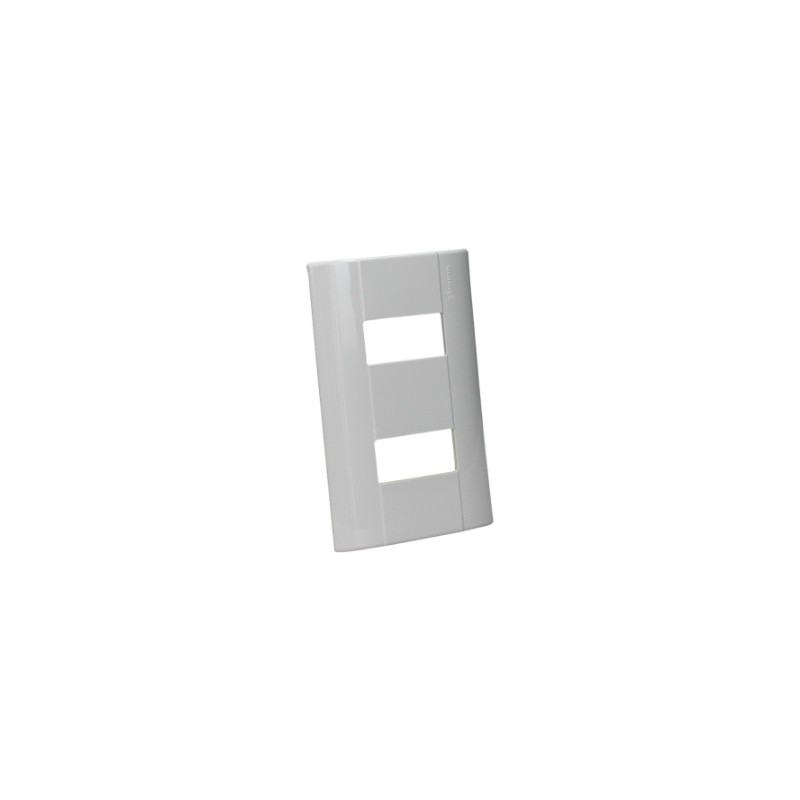 PLACA 2 U RESINA REDONDEADA BLANCA MODUS E5N2BN