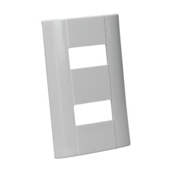 PLACA 2 U RESINA REDONDEADA BLANCA MODUS E5N2BN