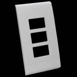 PLACA 3 U CON CHASIS DE RESINA COLOR BLANCO MODUS RESTYLE E5N3BNR