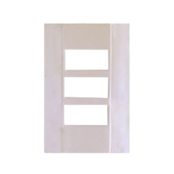 PLACA 3 U RESINA MARFIL TIPO MODUS ECOLINE TAMSA