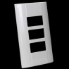 PLACA 3 U RESINA REDONDEADA BLANCA MODUS E5N3BN