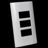 PLACA 3 U RESINA REDONDEADA BLANCA MODUS E5N3BN