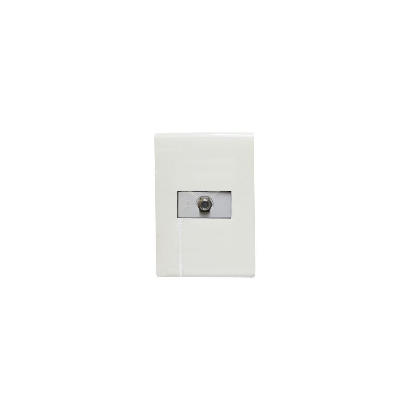 PLACA BLANCA CON TOMA DE TELEVISION TIPO F MODUS PRO E2E52PTLAB