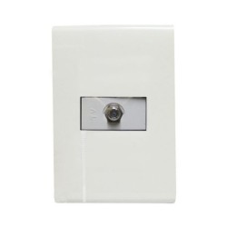 PLACA BLANCA CON TOMA DE TELEVISION TIPO F MODUS PRO E2E52PTLAB