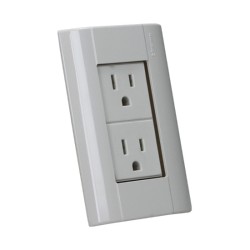 PLACA CON CONTACTO DUPLEX BLANCA MODUS E6028BN