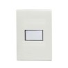 PLACA CON UN APAGADOR DE TRES VIAS 10A 127V BLANCO BTICINO FORZA FZA531