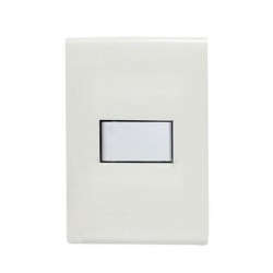 PLACA CON UN APAGADOR DE TRES VIAS 10A 127V BLANCO BTICINO FORZA FZA531