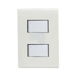 PLACA CON UN APAGADOR SENCILLO Y UNO DE TRES VIAS 10A 127V BLANCO BTICINO FORZA FZA5153